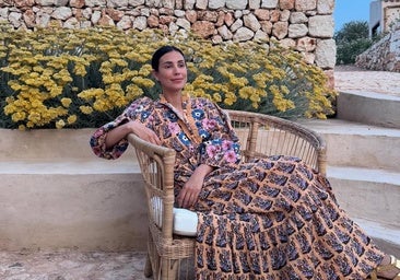 Sassa de Osma con vestido boho.